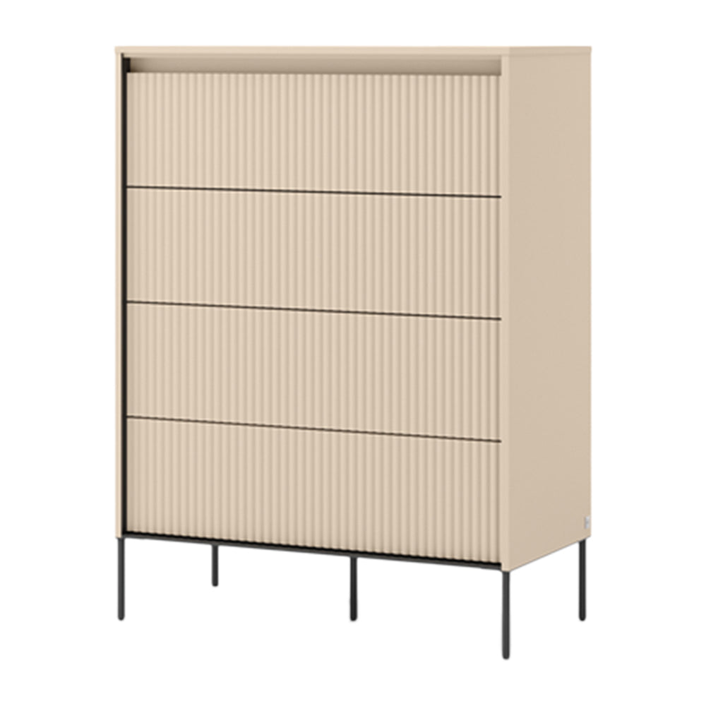 by fonQ Brive Ladekast 4 Lades met Verlichting - Zand