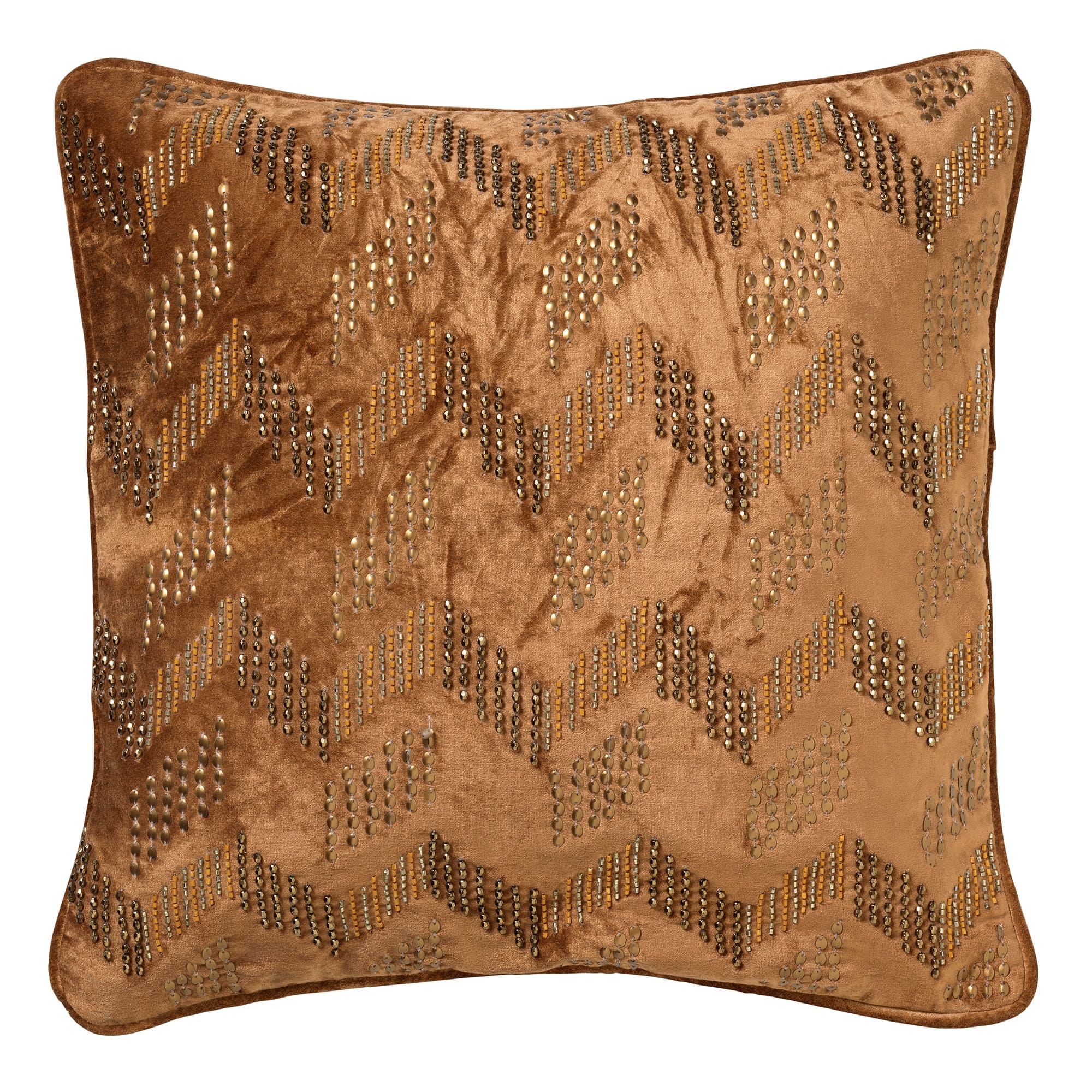 LUCIE | sierkussen 45x45 cm | Tobacco Brown | bruin | Hoii | met duurzame kussenvulling