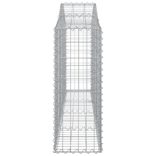 NNEVL Arched Gabion Baskets 5 pcs 200x30x80/100 cm Galvanised Iron