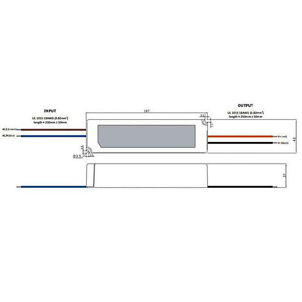 Alimentation LED DC24V 100W 4A étanche IP67 GLP