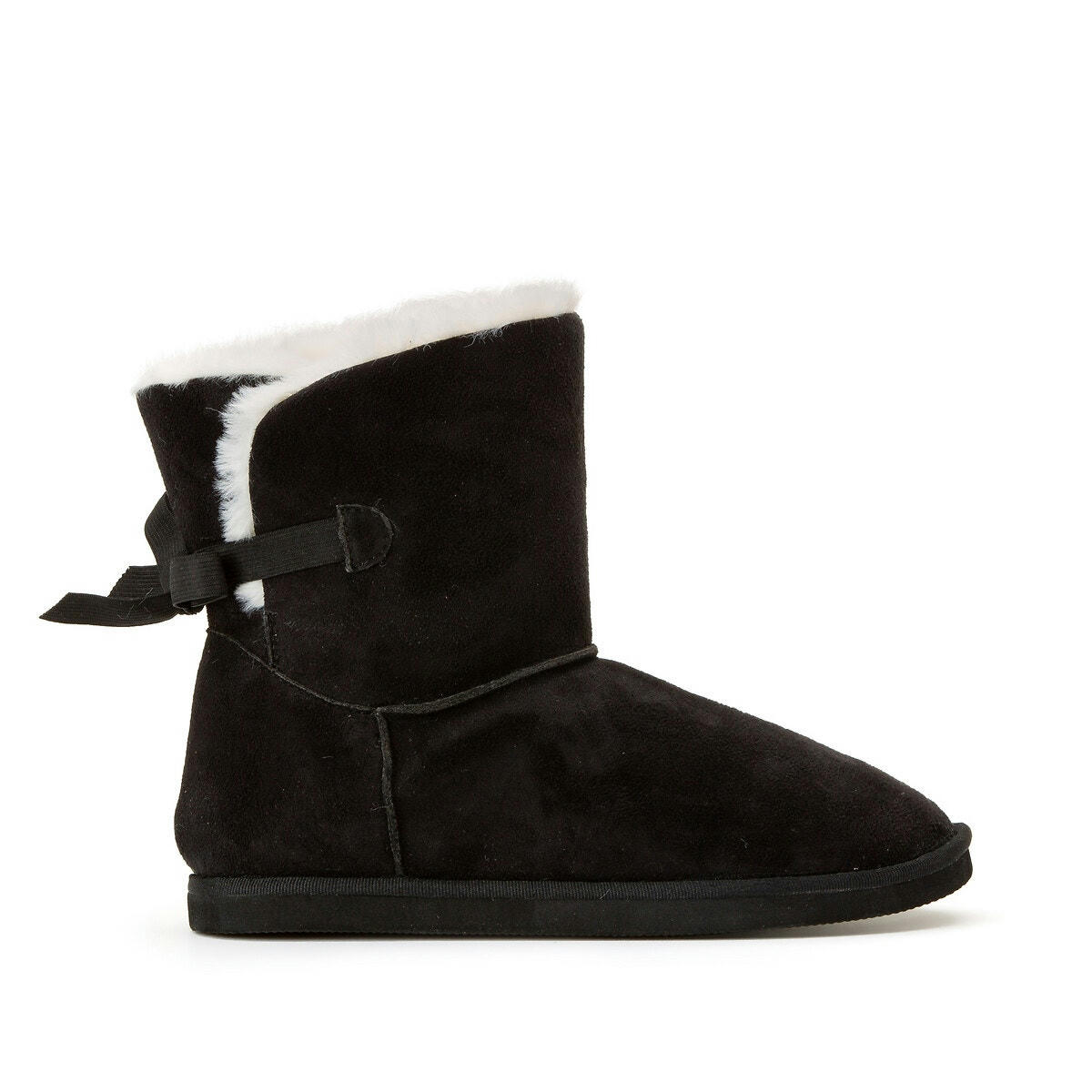 Boots fourrées détail nœud