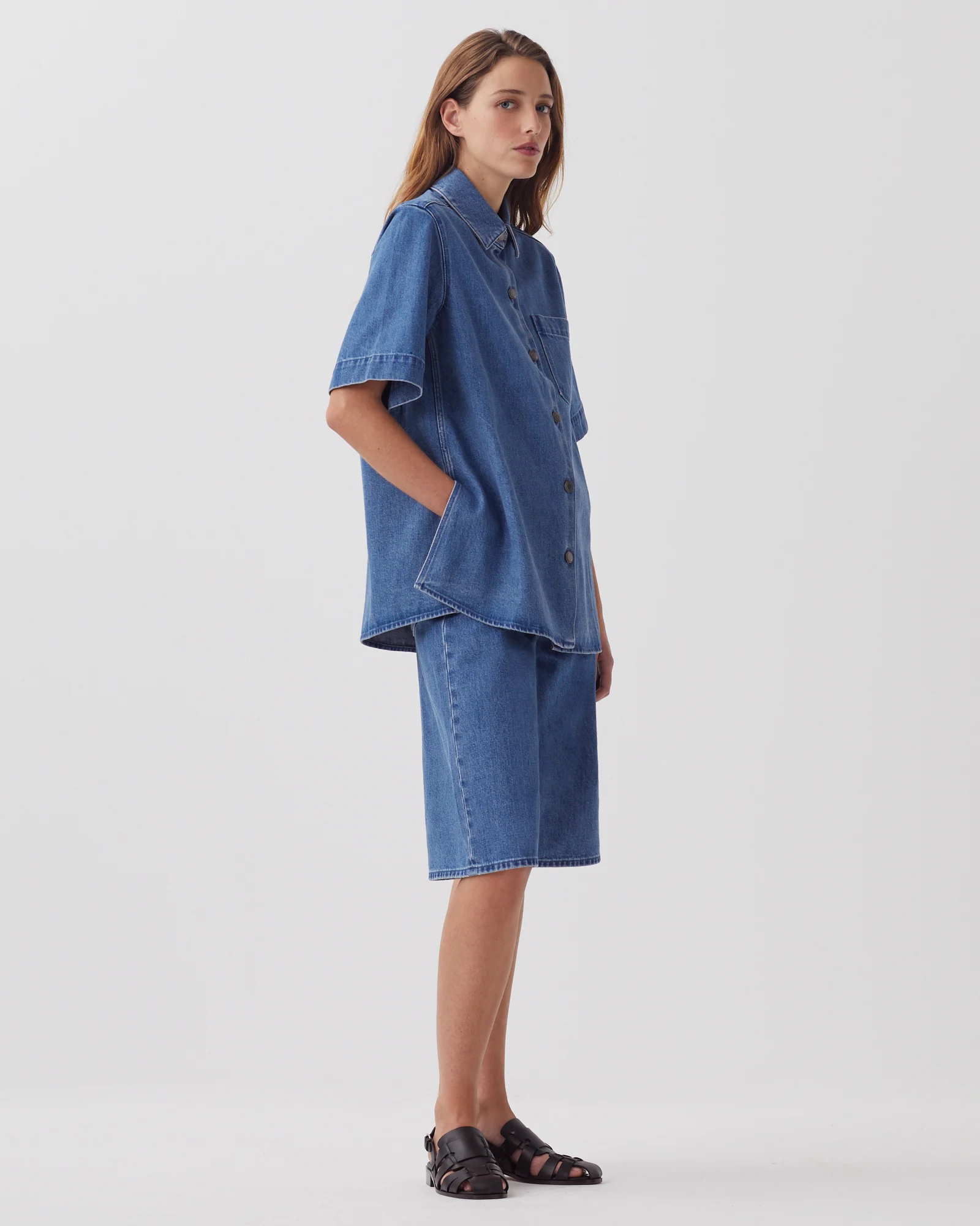 Chemise en denim de coton
