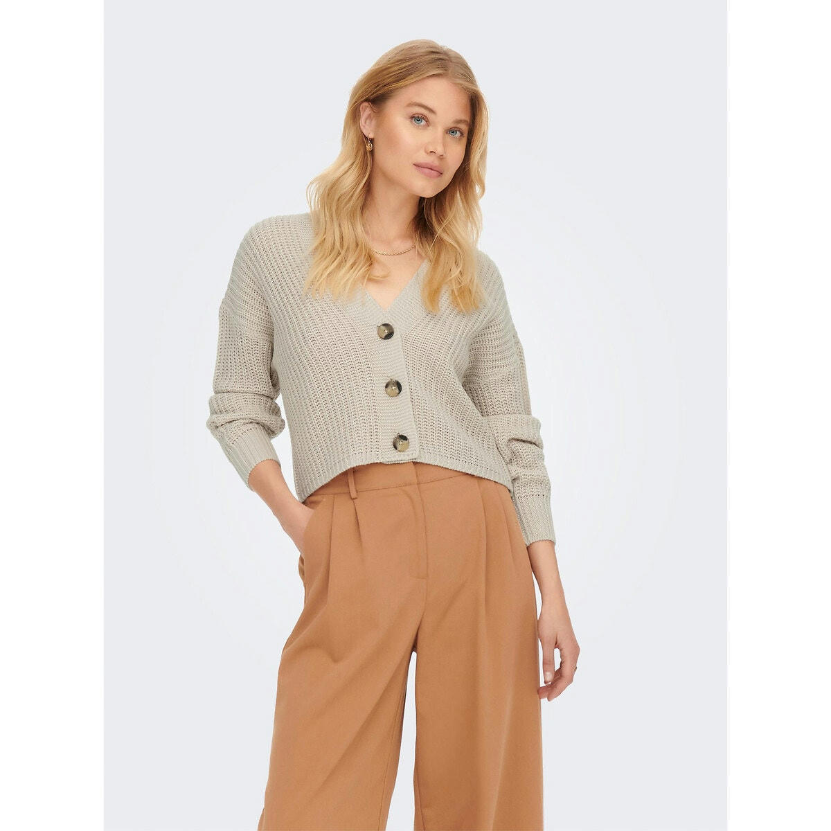 Gilet court boutonné