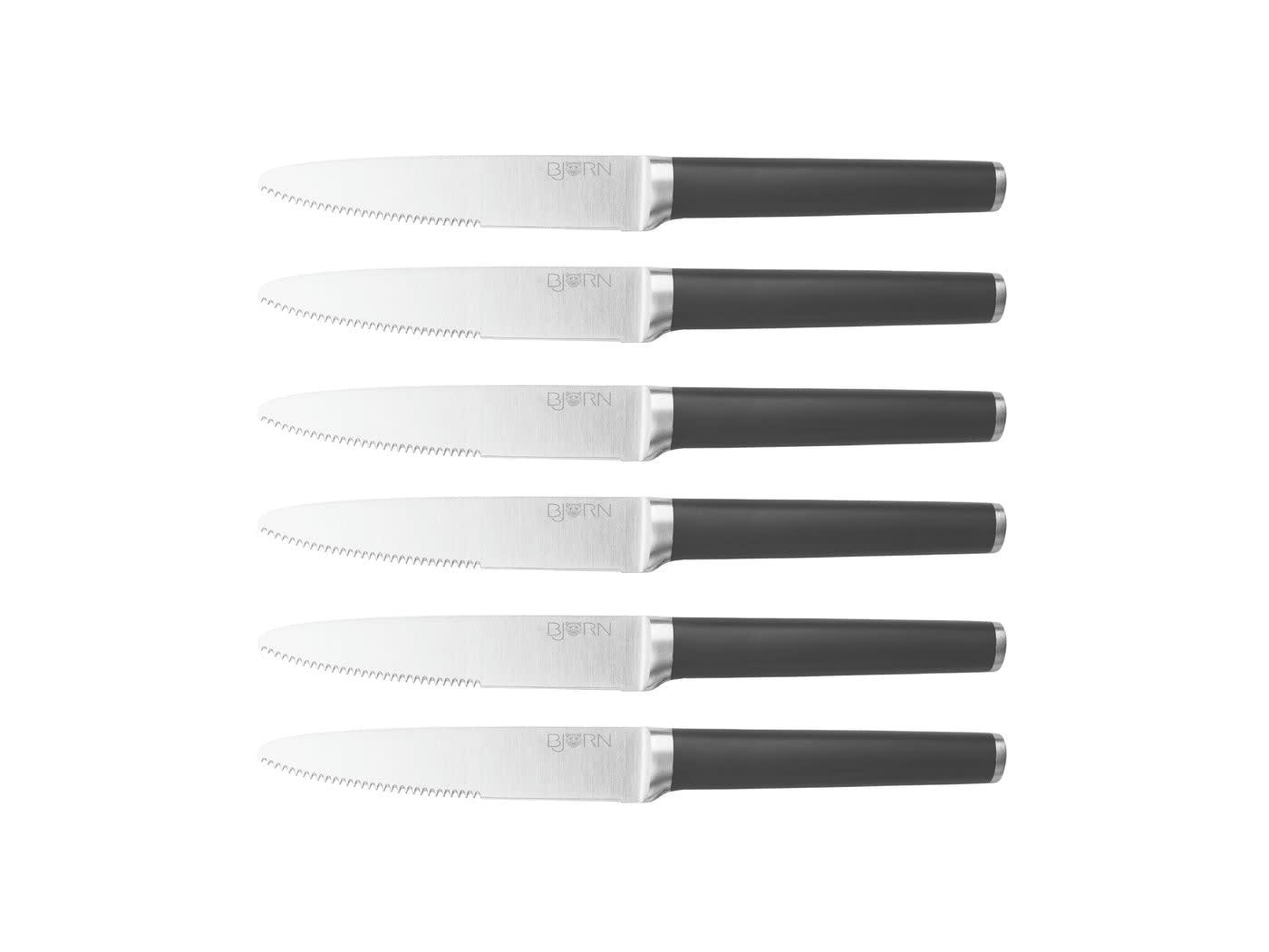 NUDE - Lot de 6 couteaux en inox noir