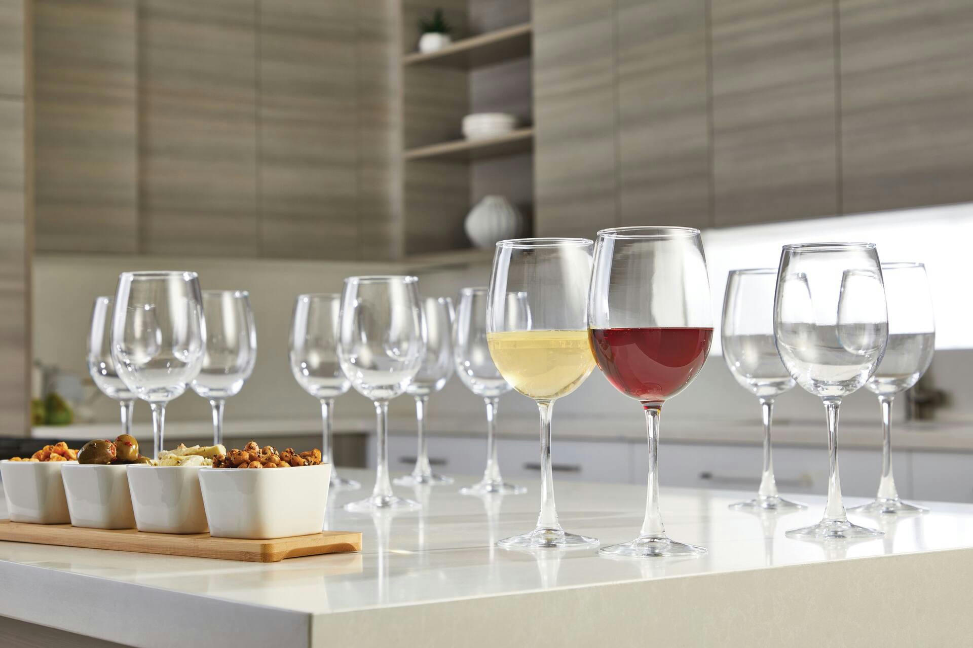 CANVAS Lead-Free Stemmed Wine Glass Set, 450-ml, 12-pk