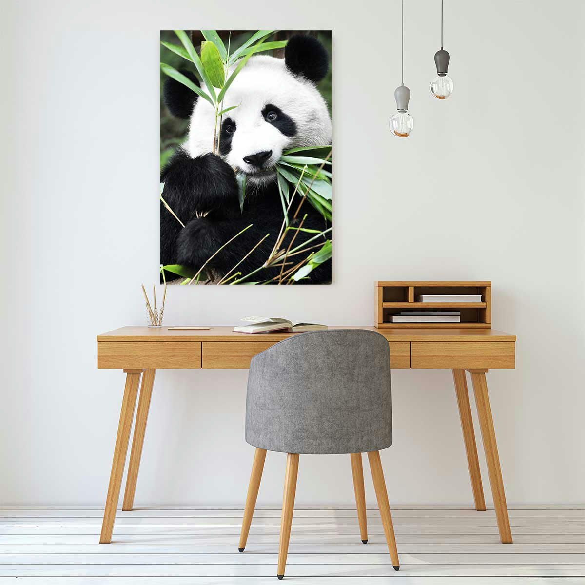 - Tableau regard de panda imprimé sur toile 80x120cm
