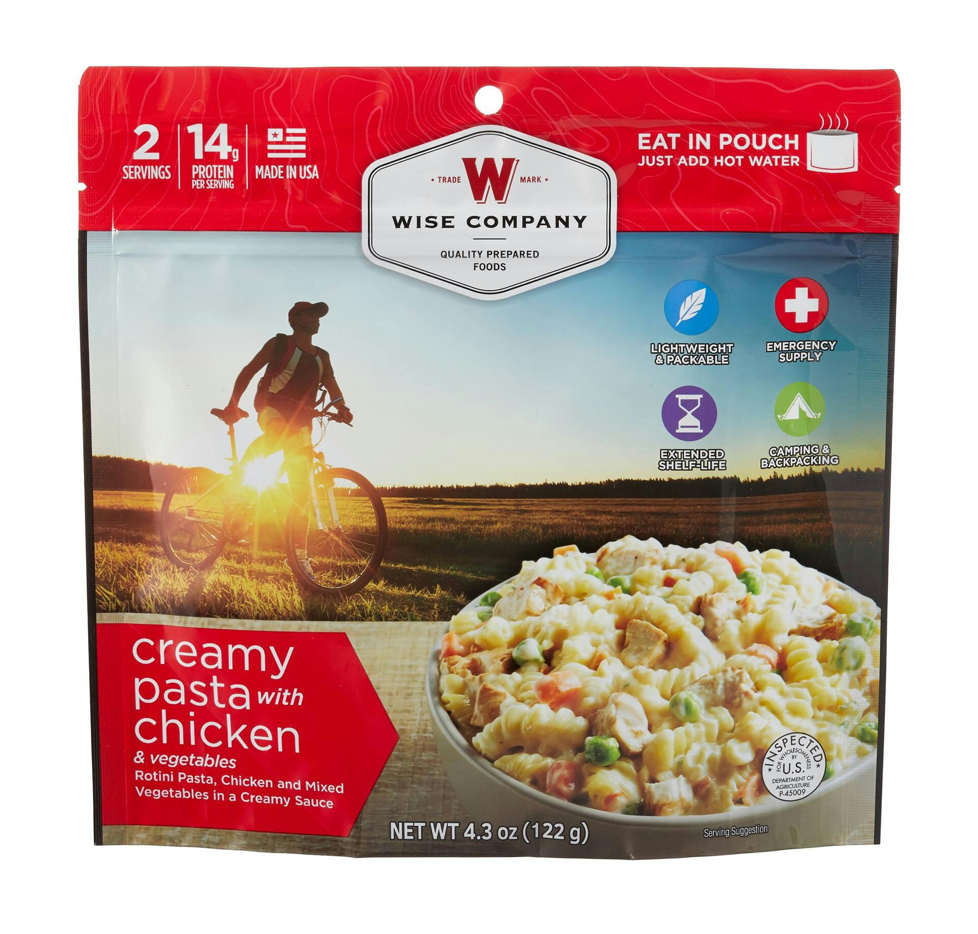 Wise Company Creamy Pasta with Chicken & Vegetables, 122-g