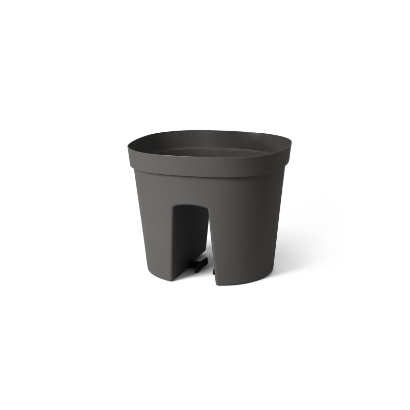 Balconnière à clipser Smile anthracite Ø 30 x 24 cm