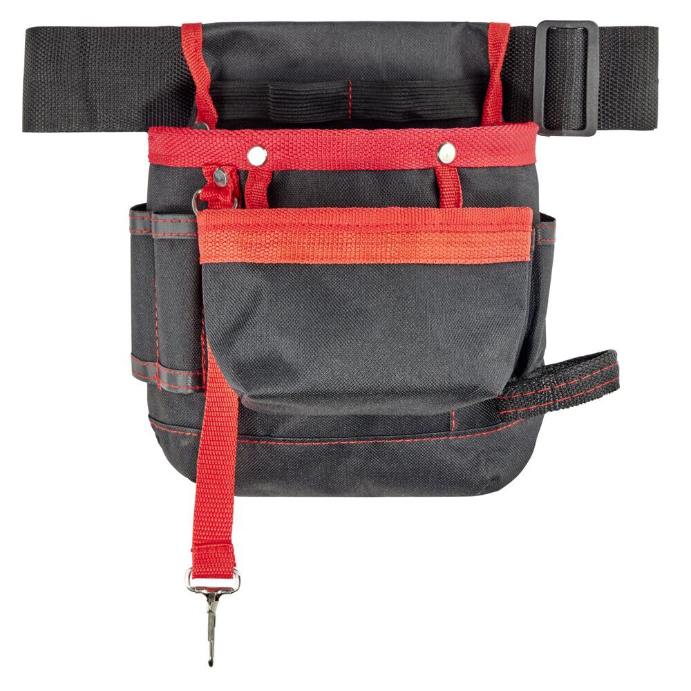 Ceinture porte-outils 7 poches polyester noir et orange
