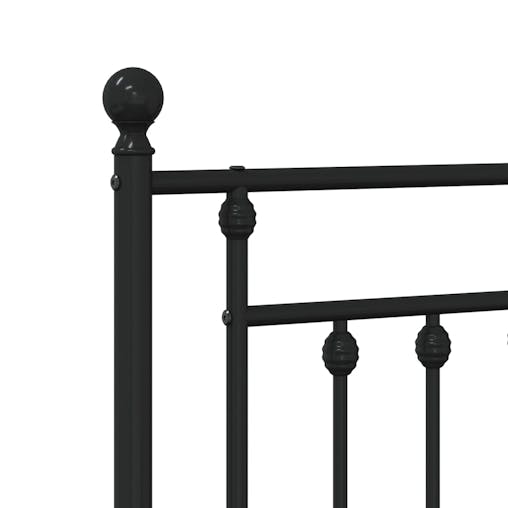 NNEVL Metal Headboard Black 90 cm