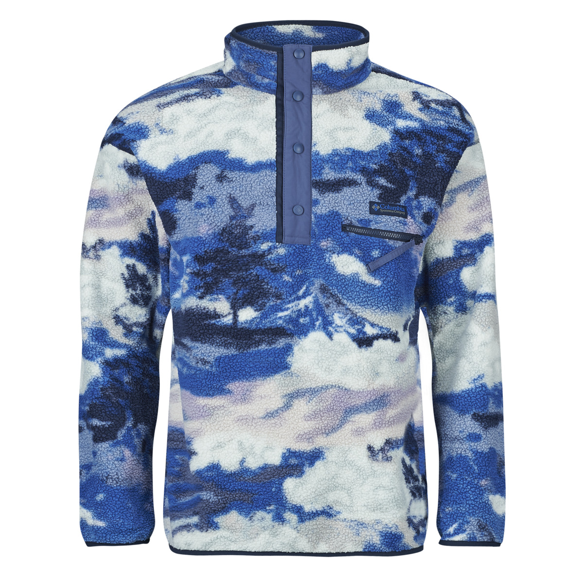 Columbia - HELVETIA II PRINTED HALF SNAP FLEECE - Marine