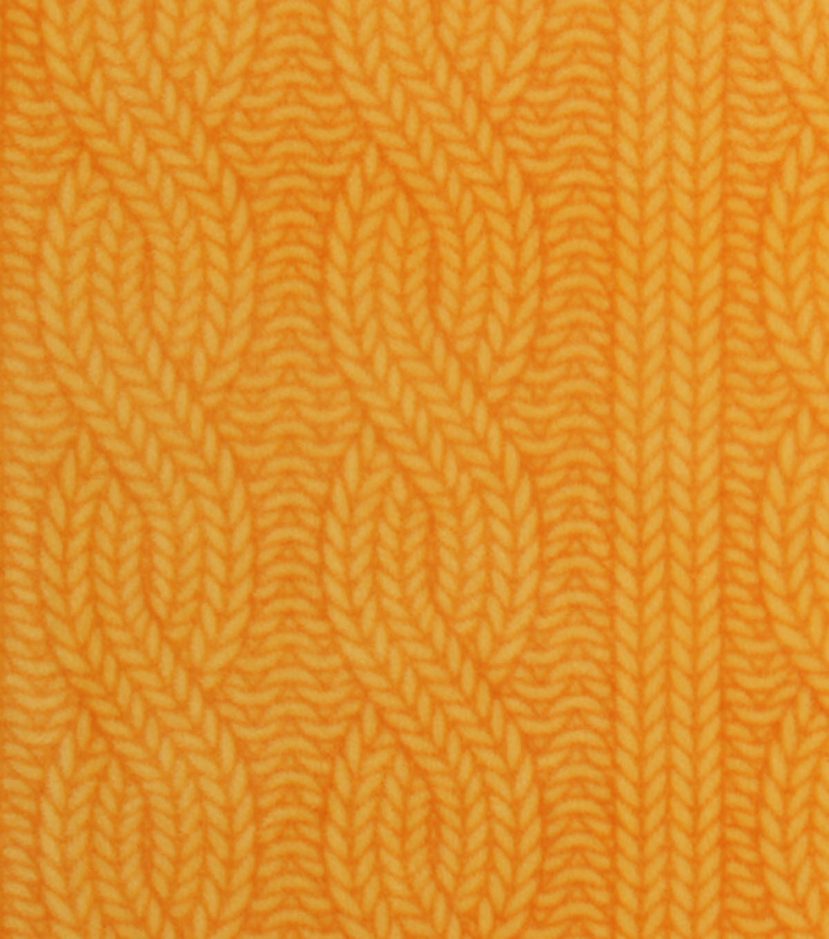 Yellow Cable Knit Anti Pill Fleece Fabric