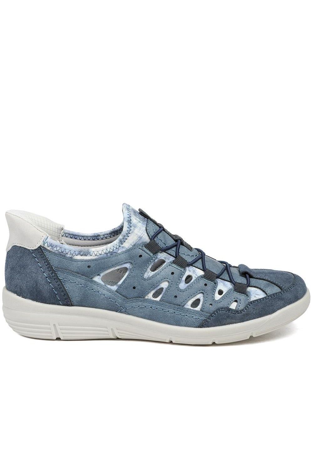 Pavers Relife Wide Fit Bungee Lace Slip On Shoes