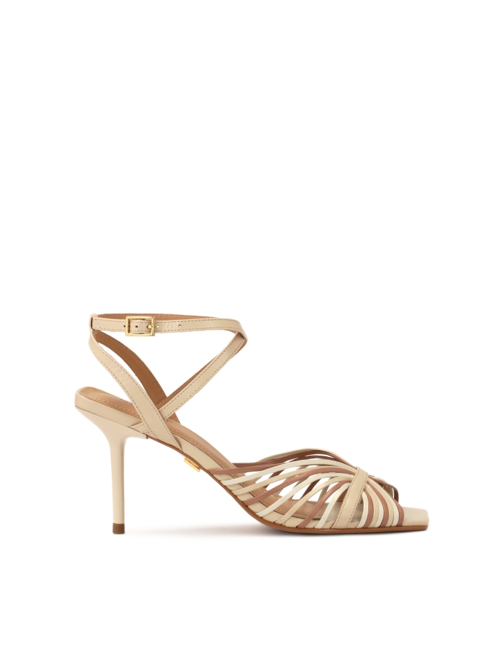 Sandals with square noses and heels