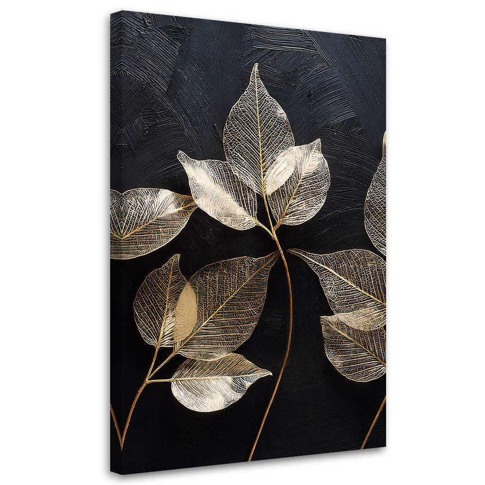 Feeby Obraz nowoczesny, Minimalizm Liście Rośliny Glamour 40x60