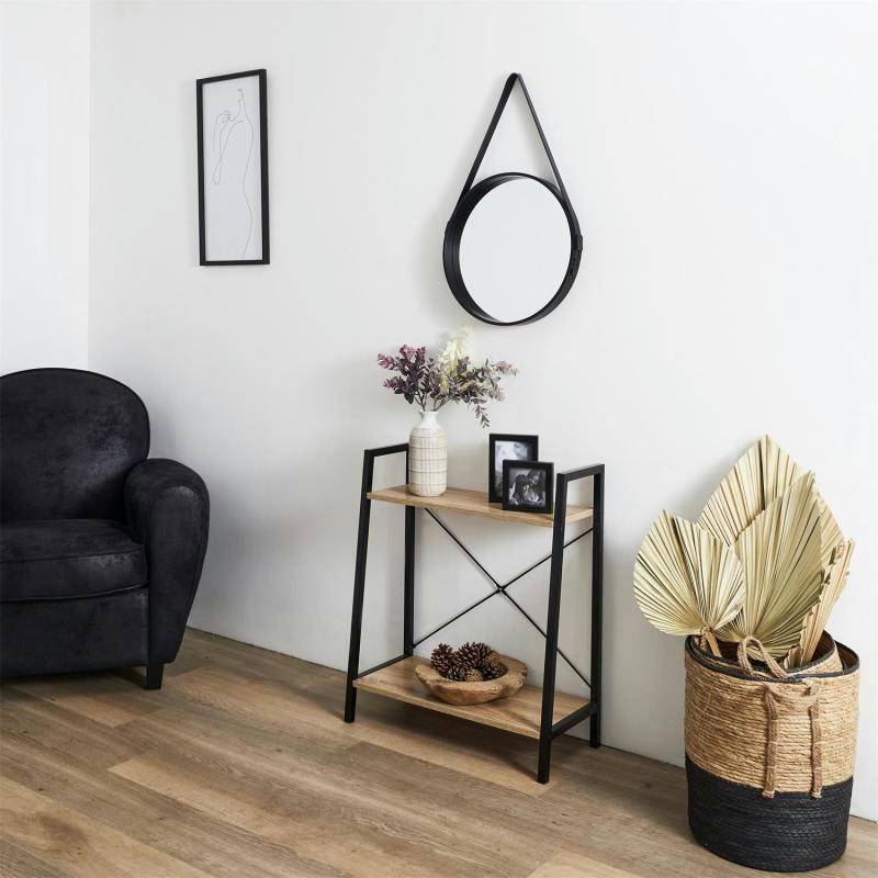 HOME FACTORY - Etagère 2 tablettes en bois et métal