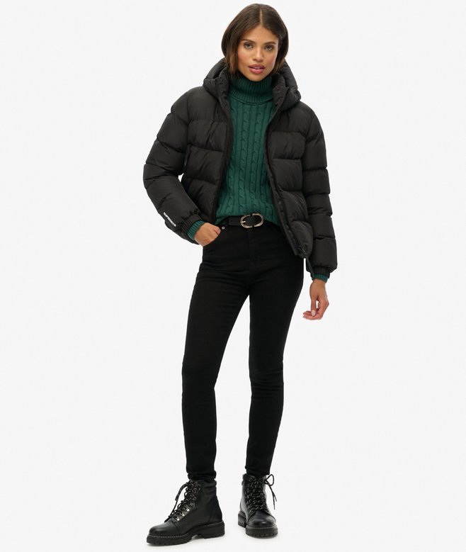 Hooded Sports Puffer Jacket