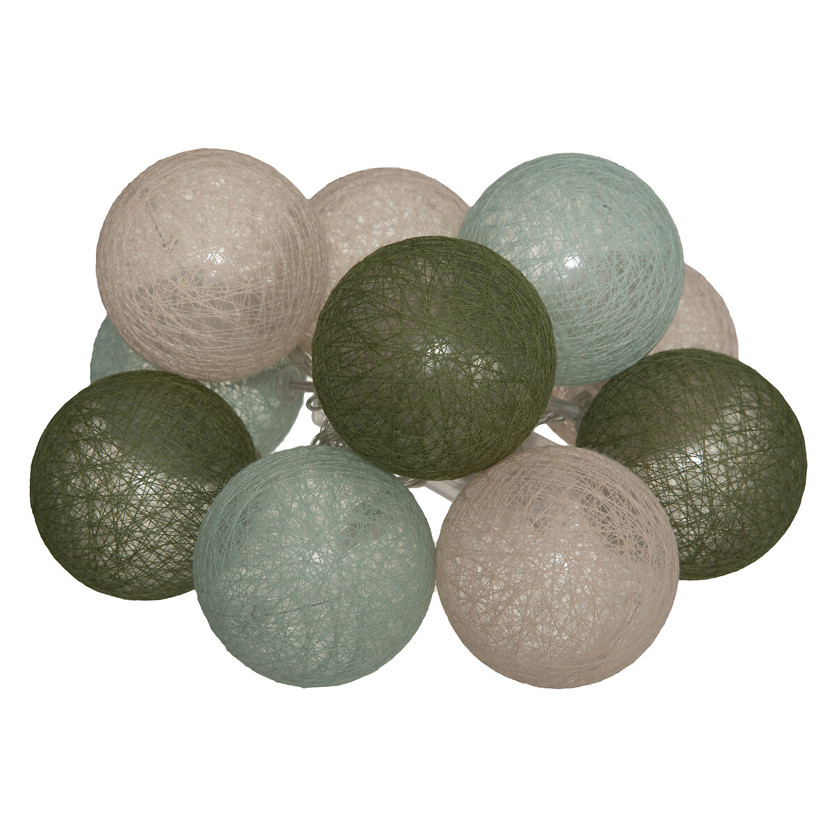 Guirlande LED &agrave; pile "Army" 10 balls, L.165 cm