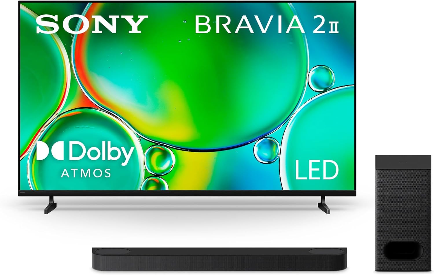 Sony BRAVIA 2 II 55-Inch 4K Ultra HD Smart TV (K-55S20M2  2025) & BRAVIA Theater Bar 6 3.1.2ch Sound Bar with Wireless Subwoofer Bundle