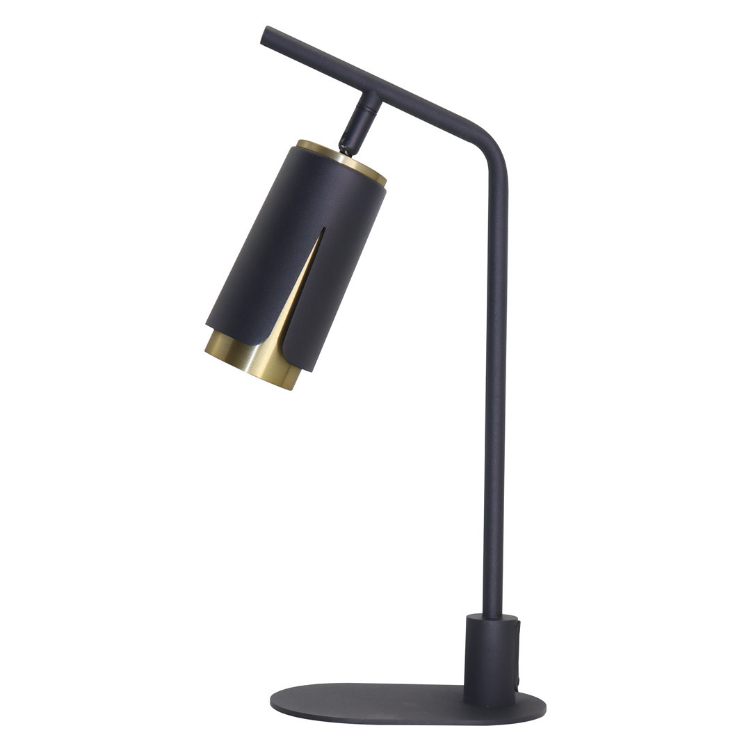 Lampka biurkowaczarno-złota Flower 1xGU10x8W wys:38,5cm Milagro