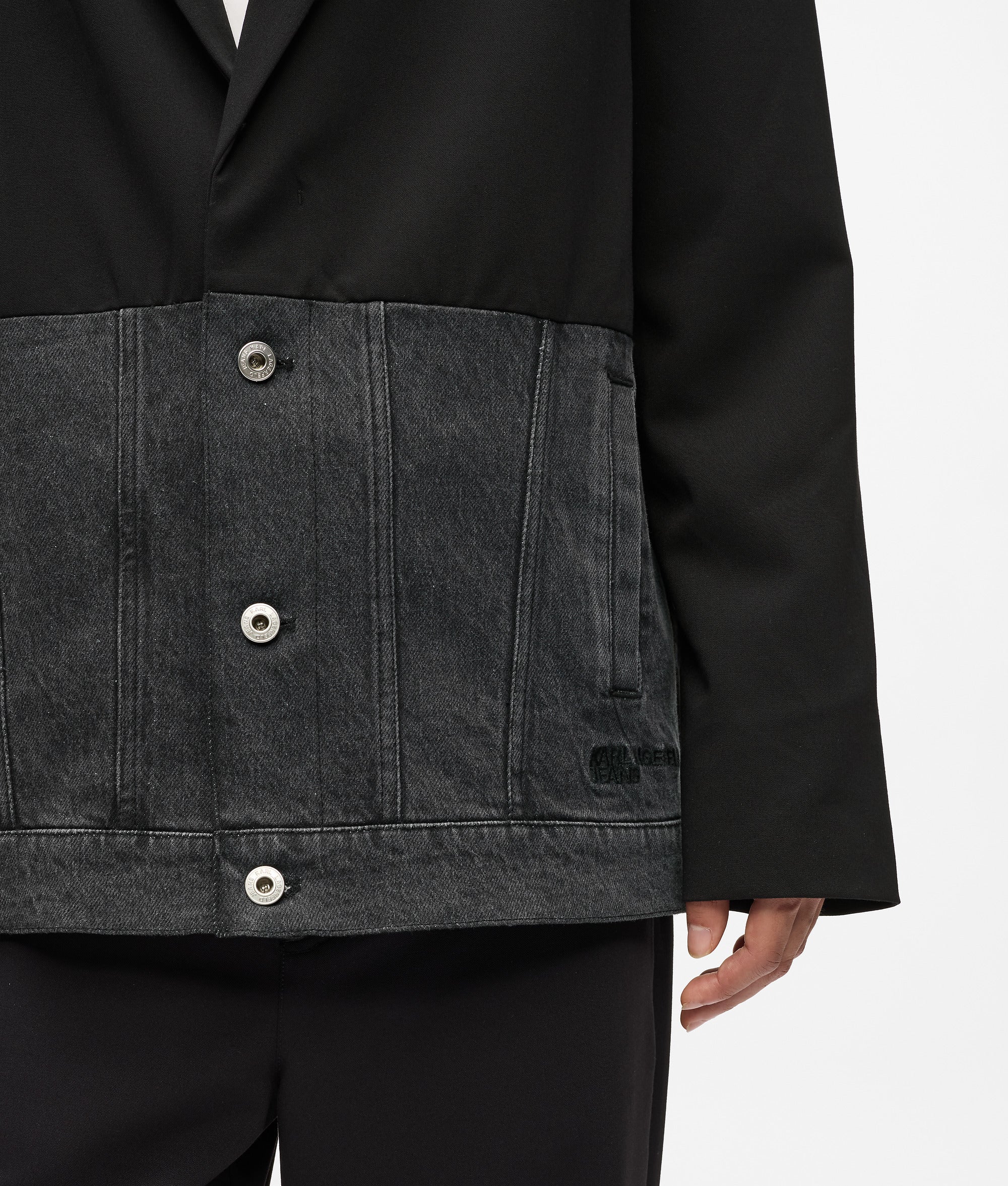 Blazer à pan en denim