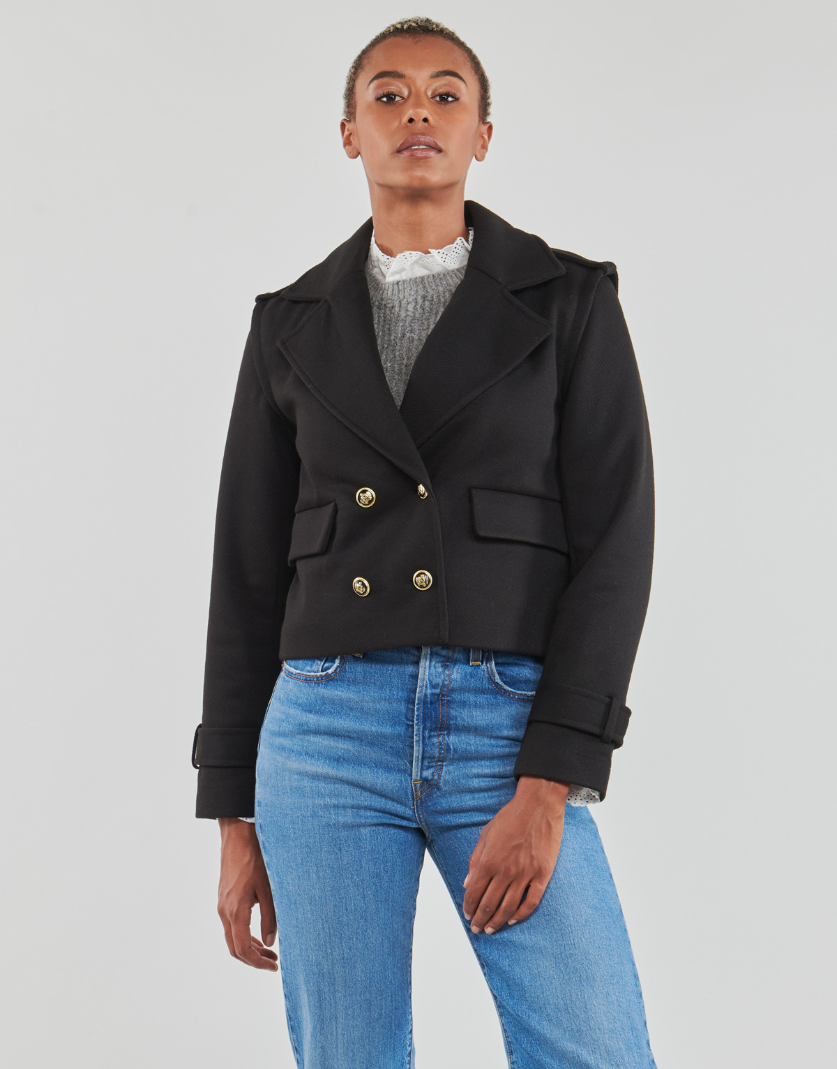 Only - ONLMOLLY SHORT JACKET CC OTW - Black