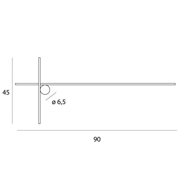 Kinkiet ARNEczarny LED 1x15W 960lm wym:45x90x7,2cm IP44 Maxlight