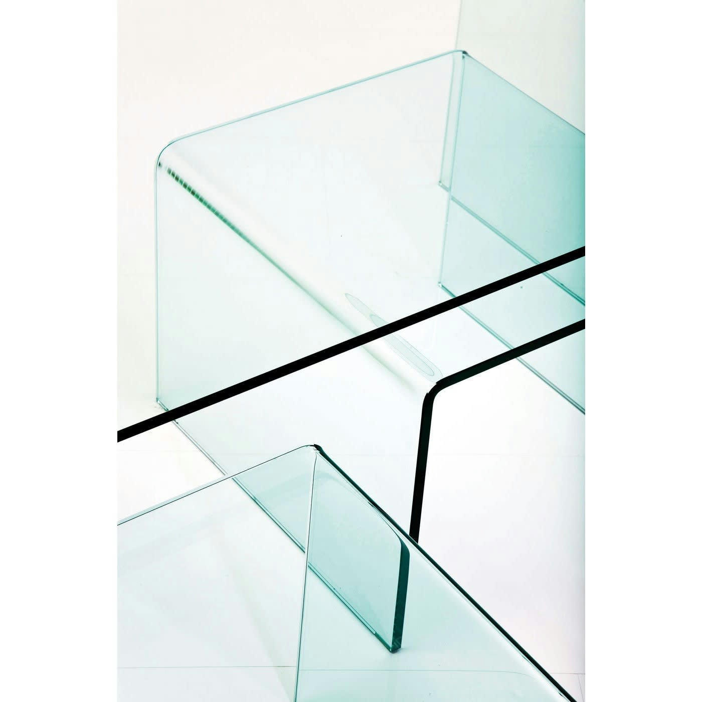 VISIBLE CLEAR - 3 tables basses en verre