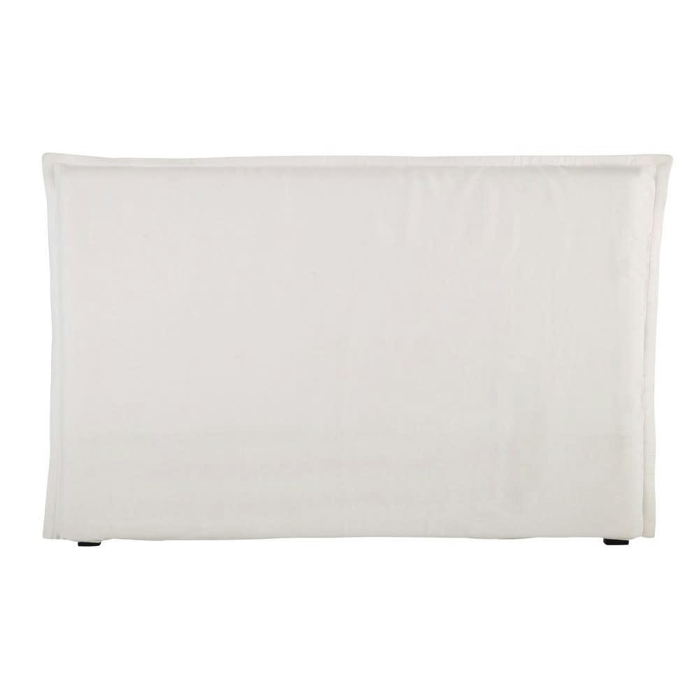 Morphée - Housse de tête de lit 180 en lin lavé blanche