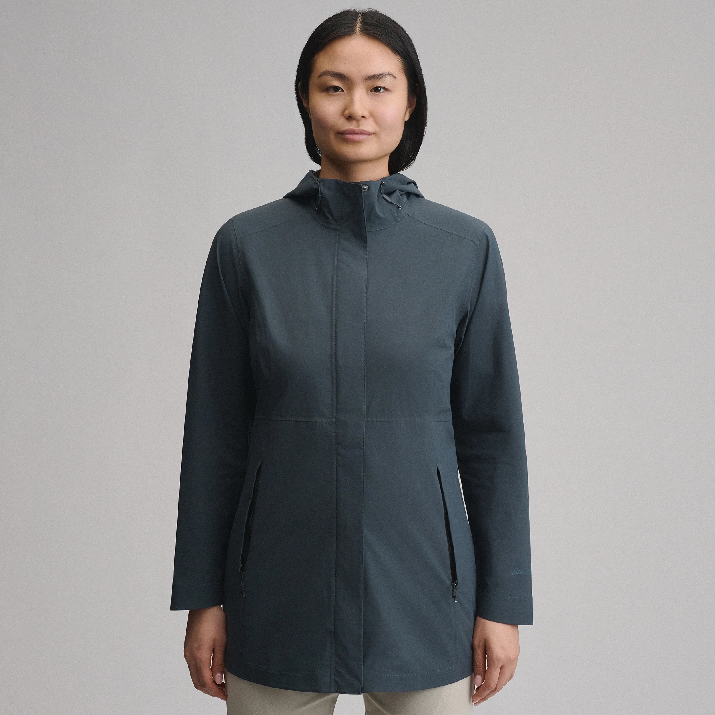 Women's Cloud Cap Waterproof Stretch Hooded Rain Parka