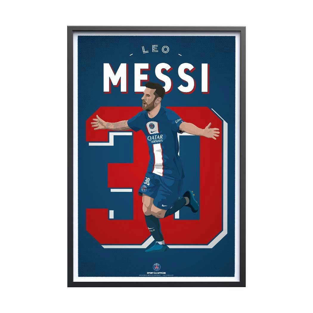 FOOT - Affiche Foot -PSG Lionel Messi   30 x 40cm