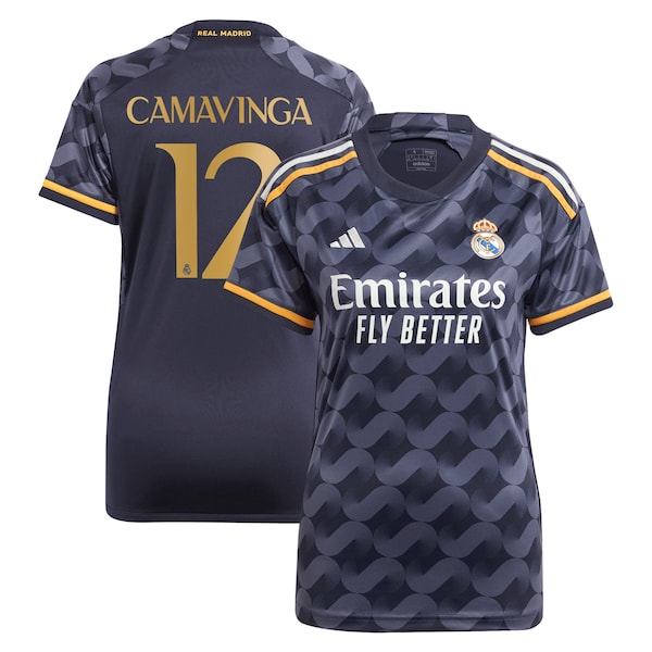 Eduardo Camavinga Los Merengues adidas Women's 2023/24 Away Replica Player Jersey - Navy/White