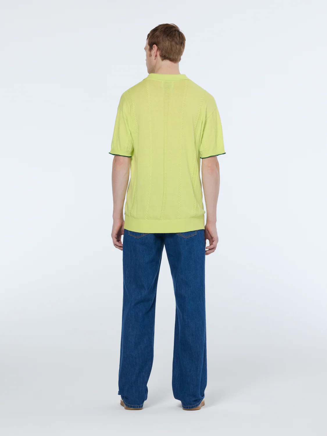 V-Neck Relaxed Fit Knit Polo