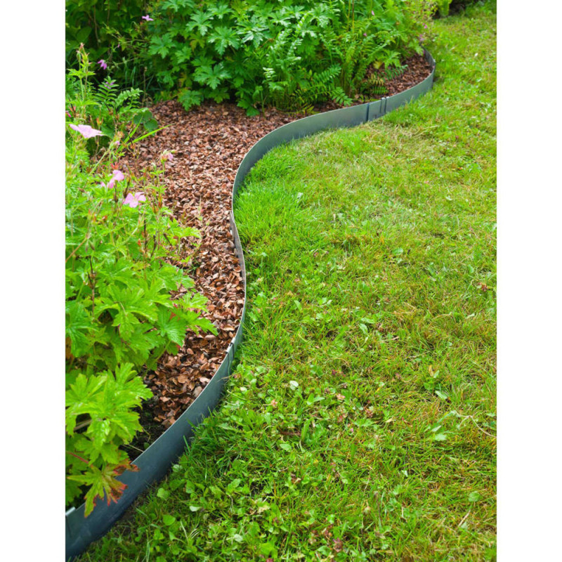 Bordure de jardin métallisée 91,4 x 10,2 cm 3 pièces