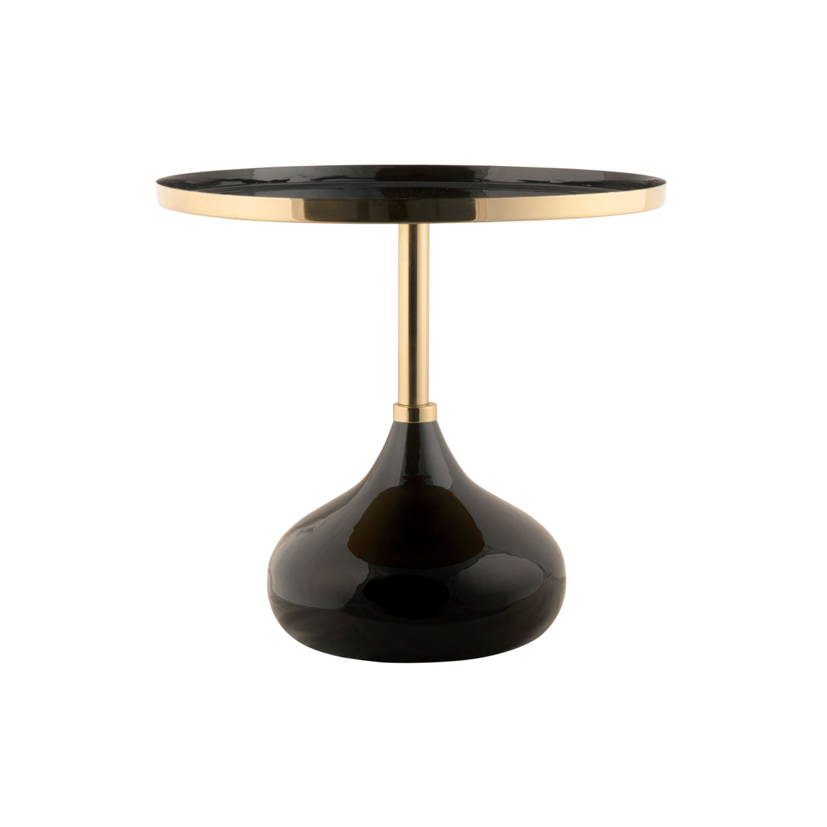 Leitmotiv bijzettafel Mila Large - zwart - Ø50cm