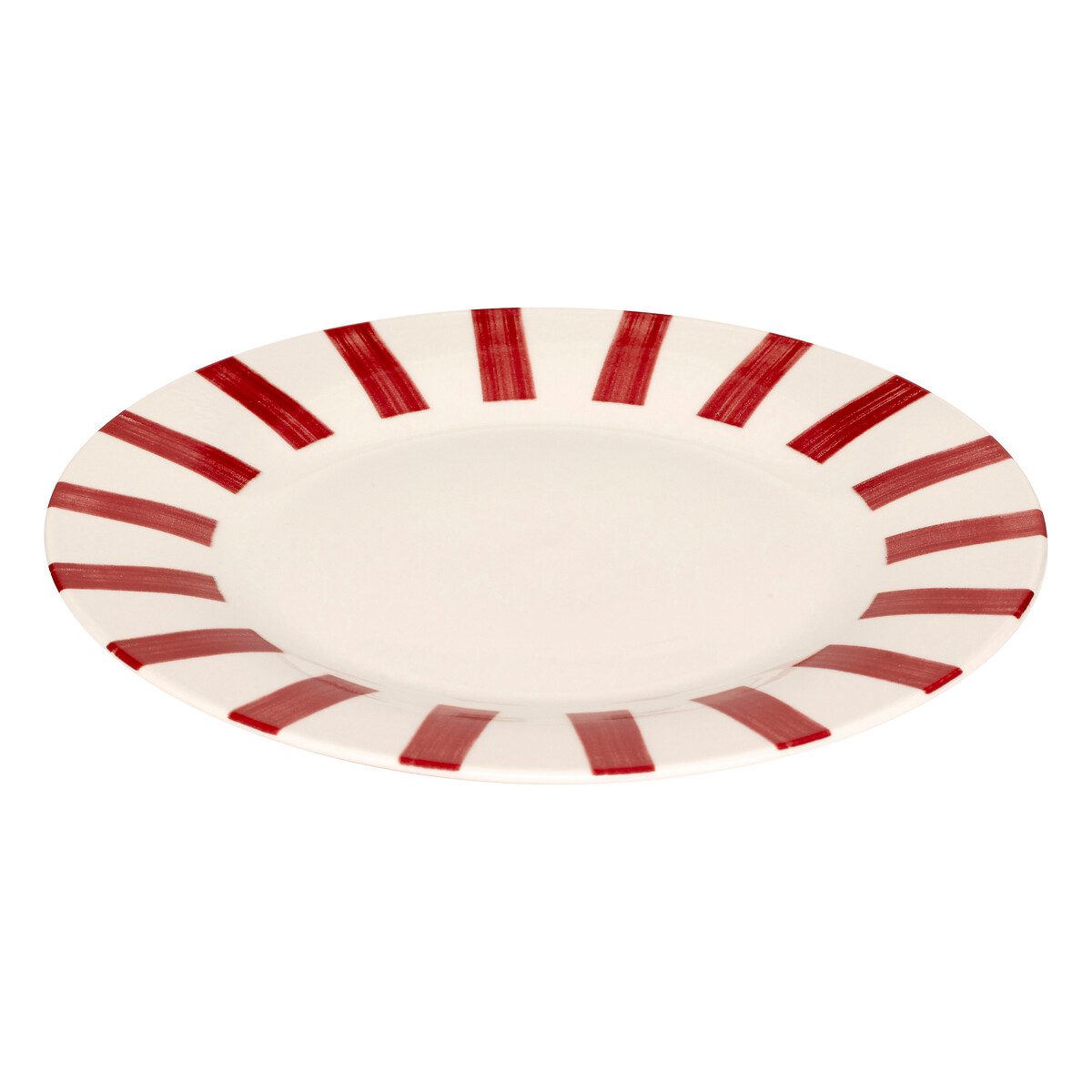 Prato raso CHERI vermelho em porcelana 27cm