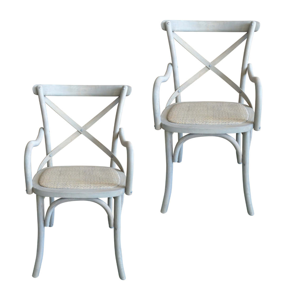 Signature - BISTROT Set van 2 bridge fauteuils - Zwart - 62x89x51 cm