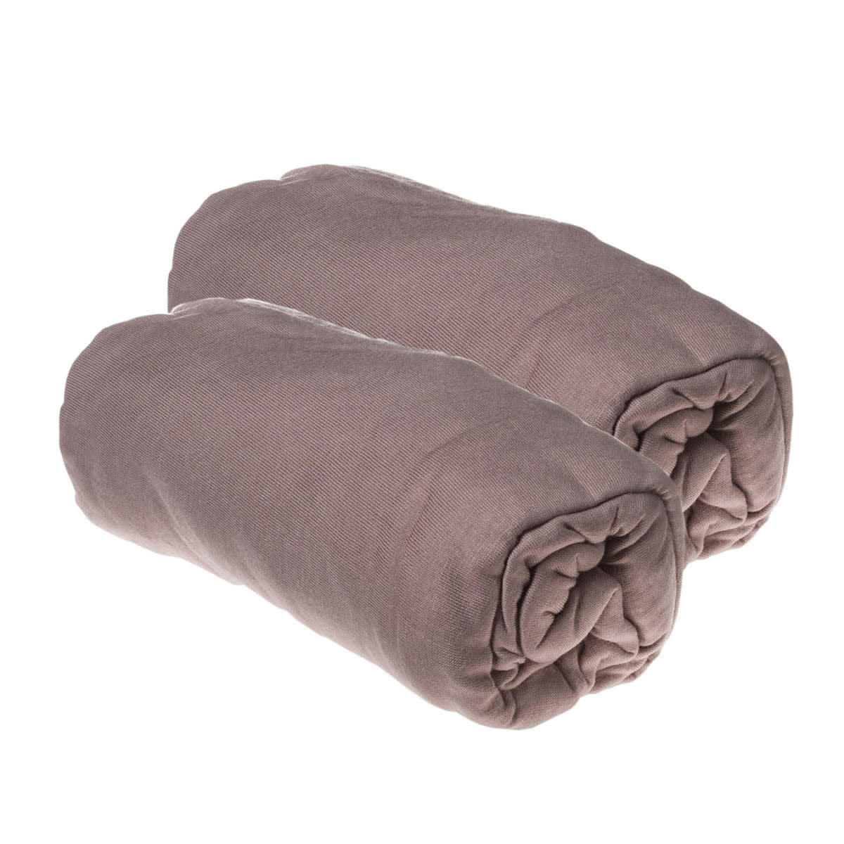 DULCE - Lot de 2 Draps housse bébé 60x120 cm viscose de bambou taupe