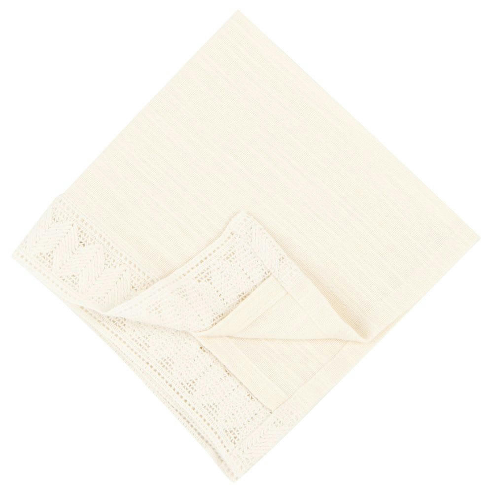 MAGDI - Serviettes de table en coton écru 42x42 (x2)