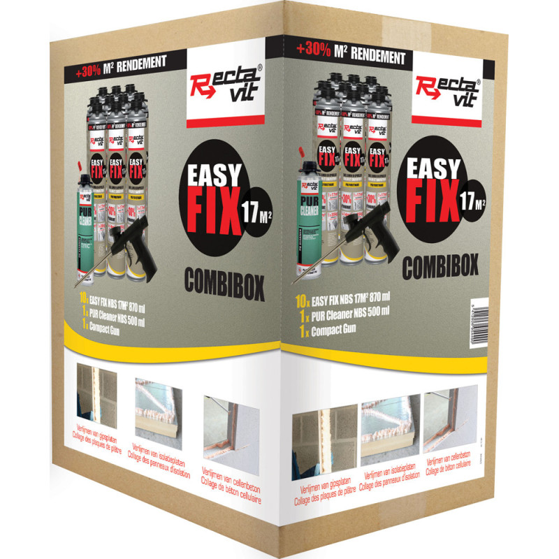 Set de collage Easy Fix Combibox 12 pièces RECTAVIT