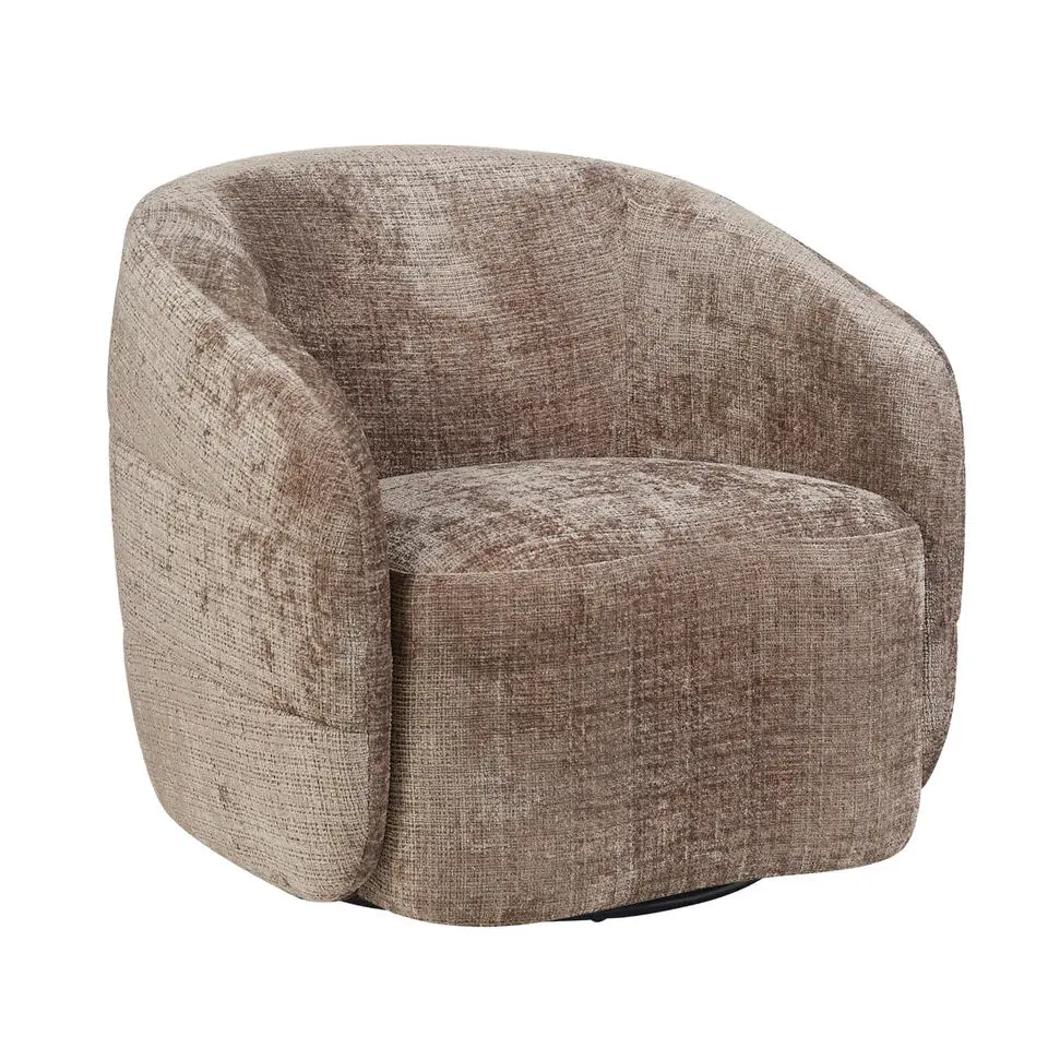 Draaifauteuil Taupe - 82x85x77cm - Yara