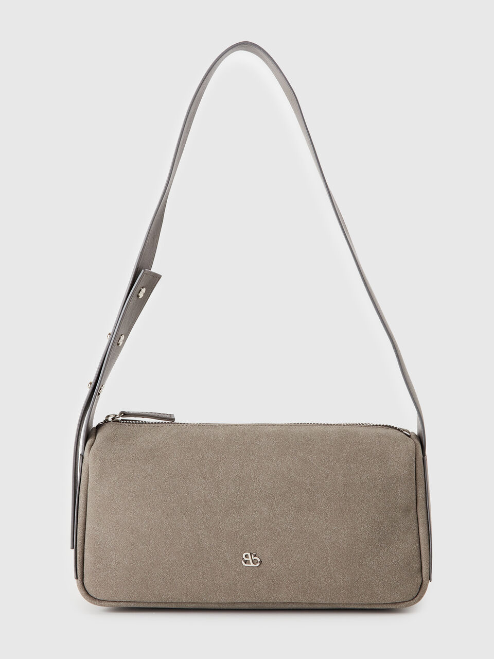Suede-look shoulder bag