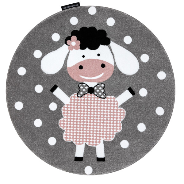 Dywan PETIT DOLLY OWCA, OWIECZKA szary koło 120 cm