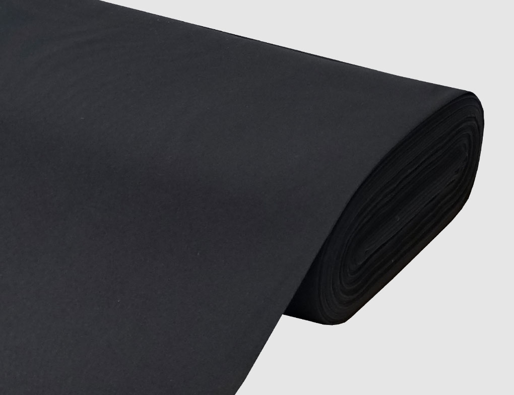 Dekostoff Satin Schwarz