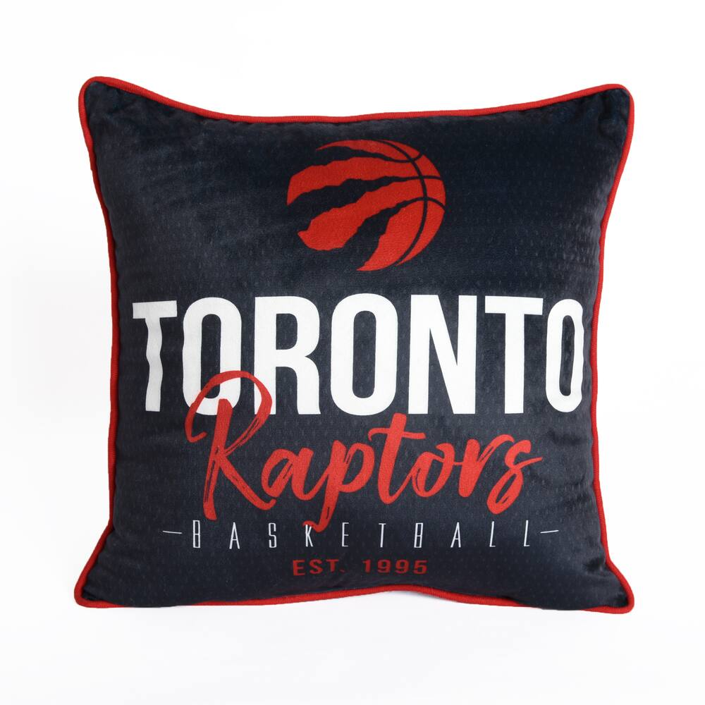 NBA Toronto Raptors Basketball Est. 1995 Décor Throw Pillow For Fans, Black, 18-in x 18-in