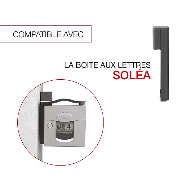 Console murale à visser Soléa Gris anthracite mat sablé REN 0206MS