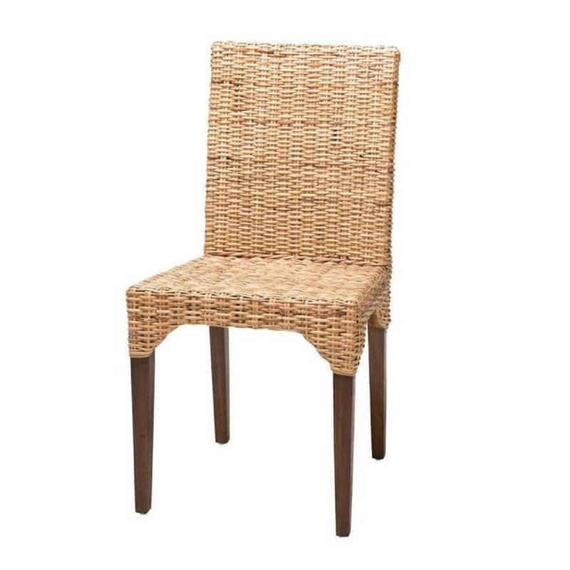 VITOR - Chaise en rotin tressé beige