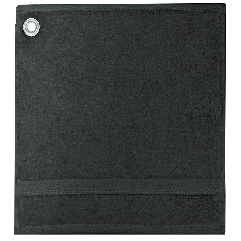 - Carre avec oeillet  pur coton anthracite 30x30