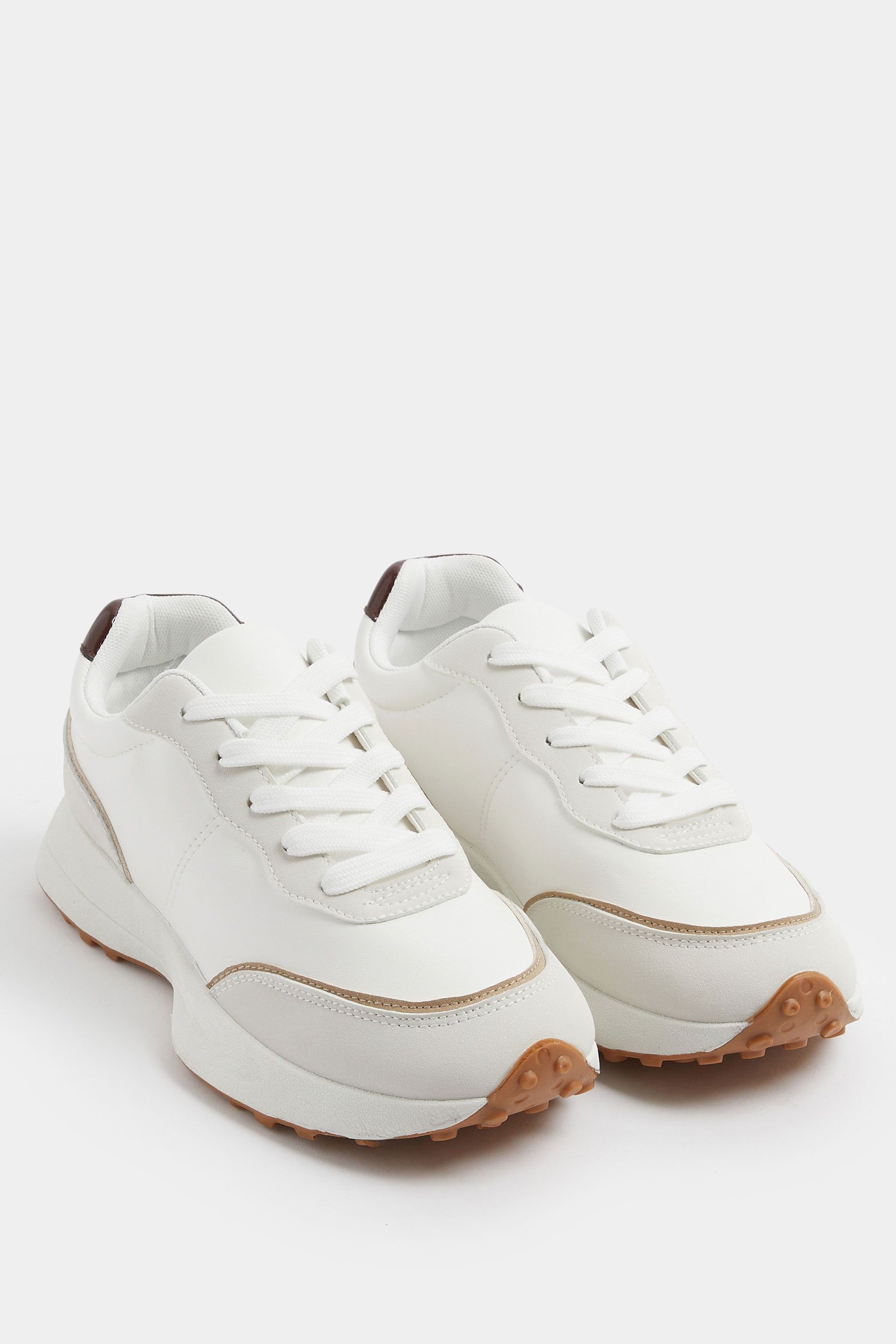 Yours Faux Leather Trainers In Wide E Fit & Extra Wide EEE Fit