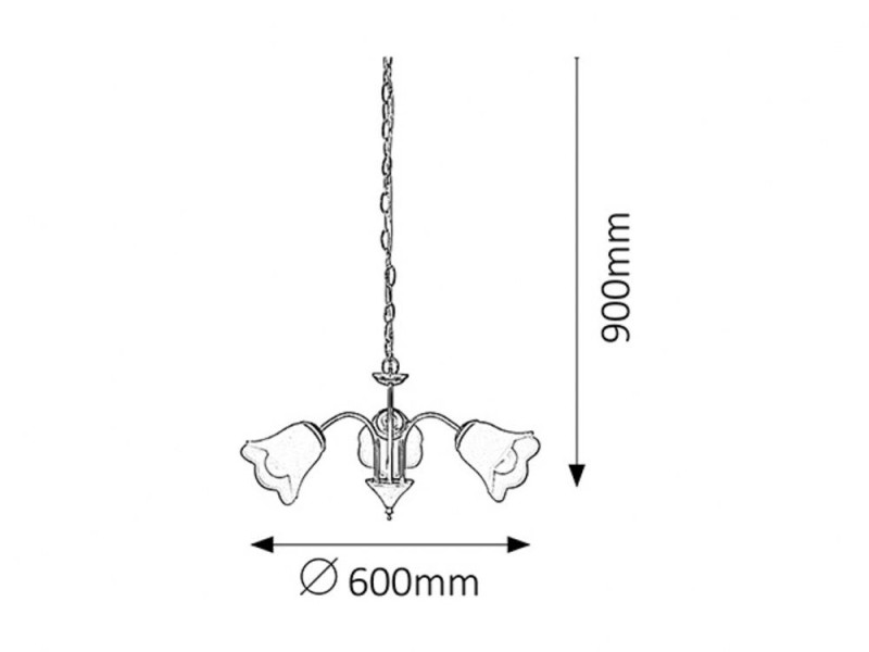 Lampa wisząca złoto-szkło opalizowane Rafaella 3xE14x15W Rabalux